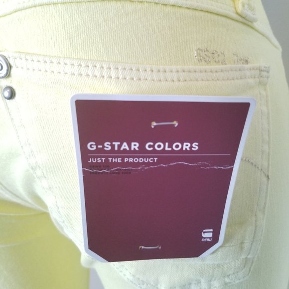 G-Star Raw Denim Lynn Skinny Color Women's Jeans - Bleach Yellow - Picture 8 of 12